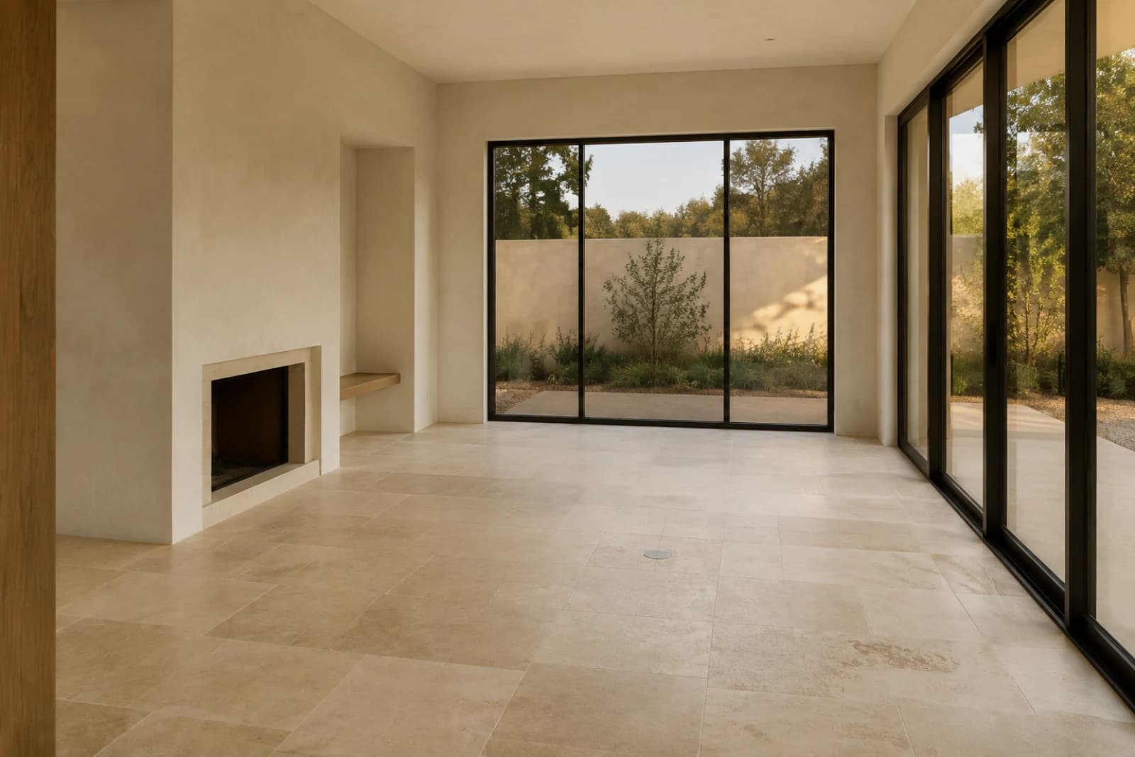 Original photograph of an empty contemporary living room